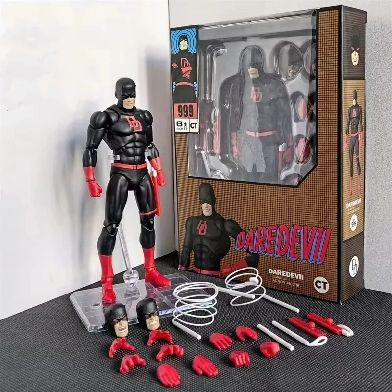 New 223rd Cartoon Version Of Brave Man Black Suit Full Joint Action Figure Collection Statue Desktop Toy Ornaments