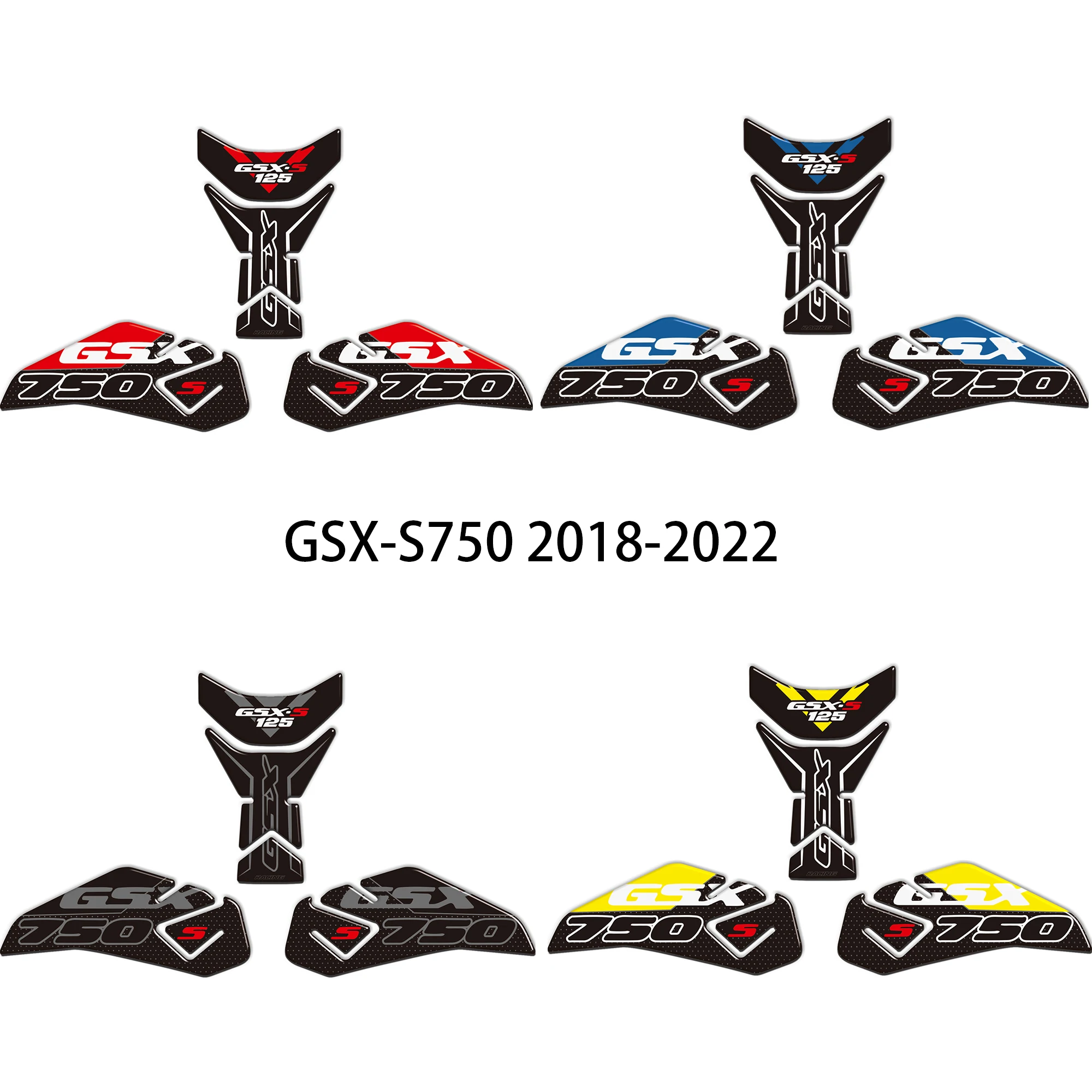 

Motorcycle 3D Stickers decal Tank Pad Grips Protection Gas Fuel Oil Knee For Suzuki GSX-S750 GSXS750 GSXS 2018 2022