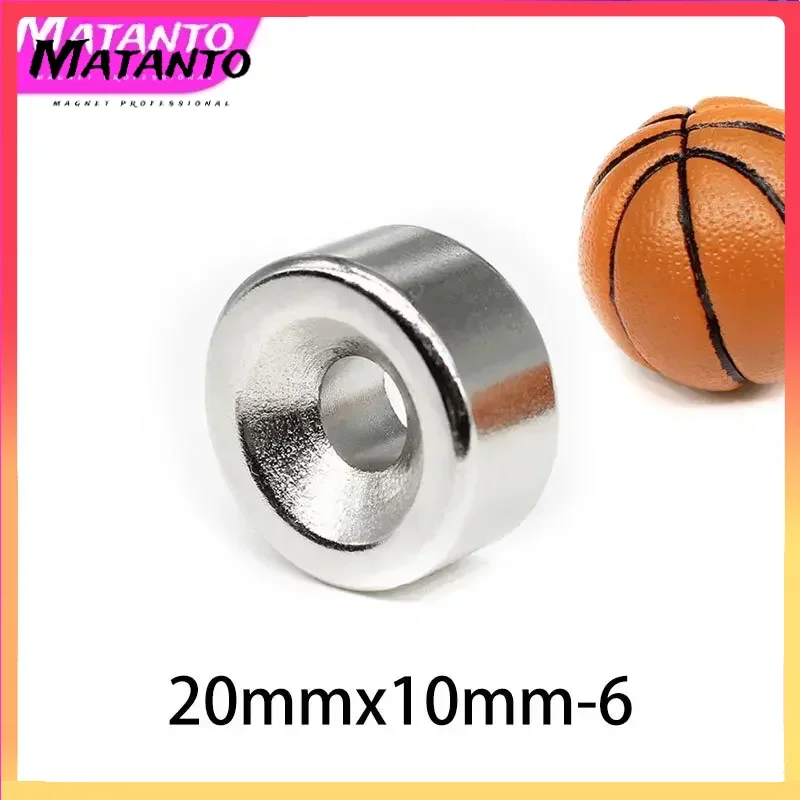 20x10-6 Disc Rare Earth Neodymium Magnet 20x10 mm Hole 6mm Countersunk Round Magnets Strong N35 20x10-6