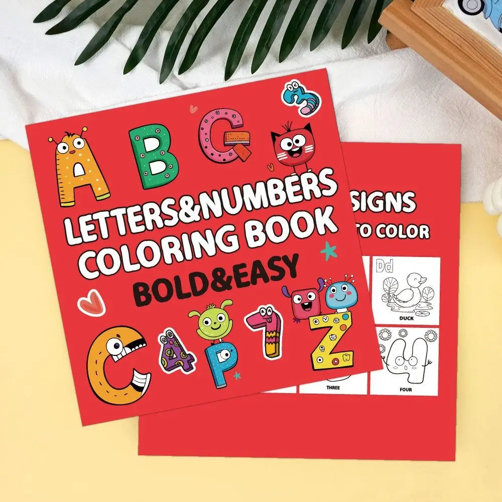 

Creative Letter Coloring Book Montessori Toy Educational Watercolor Painting Book DIY Interesting Gouache Graffiti Book