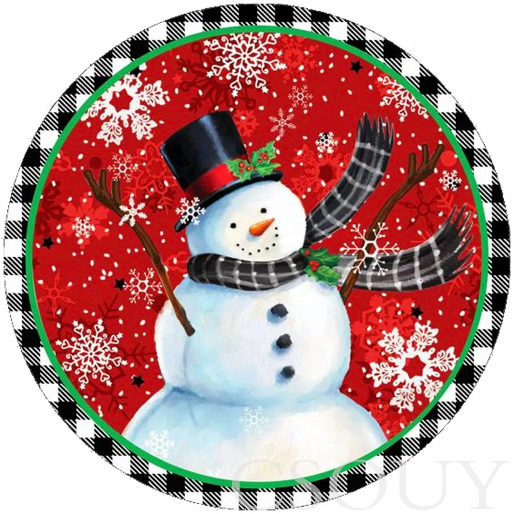 

Crystal Full Square Diy Diamond Painting AB Cross Stitch Christmas Snowman Crystal Mosaic Embroider Needlwork Rhinestones Home