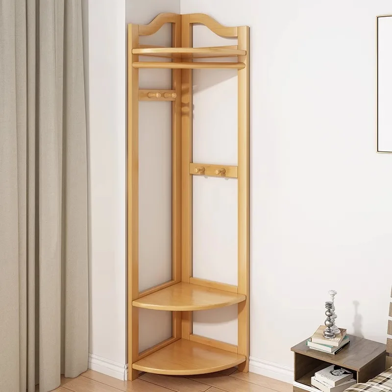 

Corner coat rack Bedroom floor hanger Entry entrance Clothes rack Multifunctional household temporary hanger