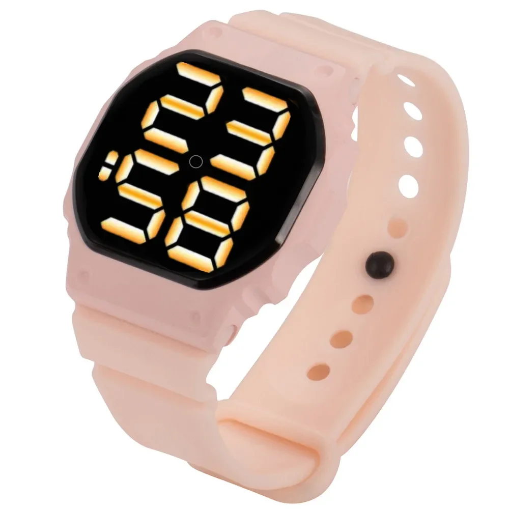 Montre de sport LED pour enfants, montre numérique électronique simple, affichage de l'heure et de la date, bracelet en silicone décontracté, montre pour enfants, nouveau