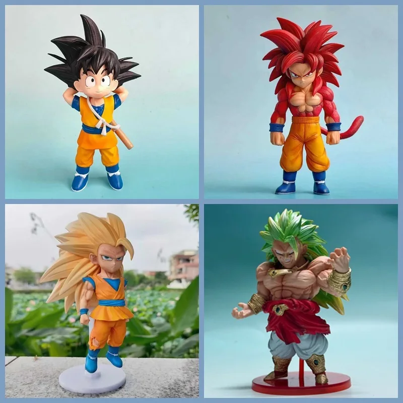

New Q Version Dragon Ball Ssj3 Vegeta Figure Super Saiyan 3 Goku Action Figures Collection Model Toys Birthday Gifts Decor