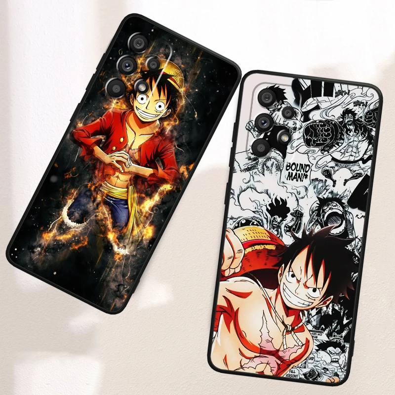 One Piece Animation Cartoon For Samsung Note 20 10 Ultra Plus A31 A14 A12 A70 A34 A25 A04 A05 A15 A24 5G Black Cover Phone Case
