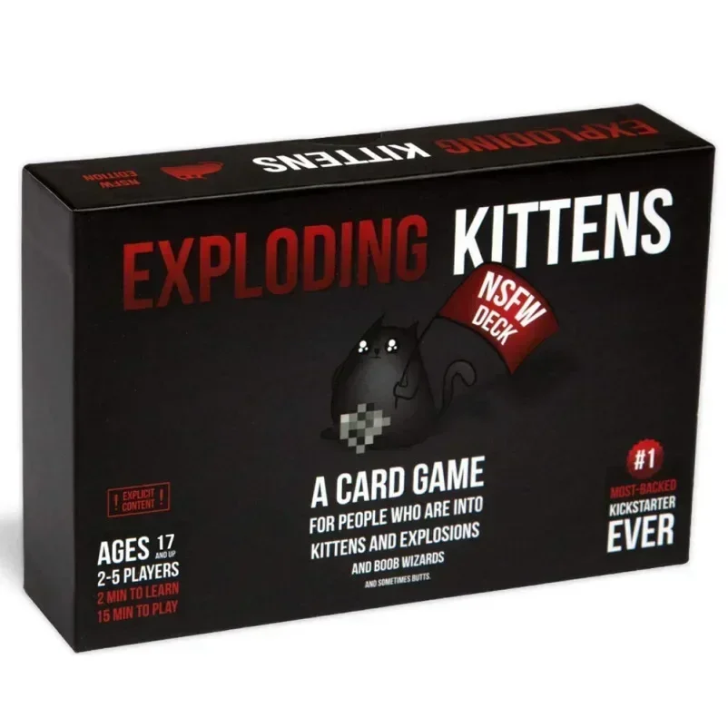 Exploding Kittens Card Game Original Edition NSFW Party Streaking Kittens Imploding Kittens Expansion Barking Kittens Bears vs B