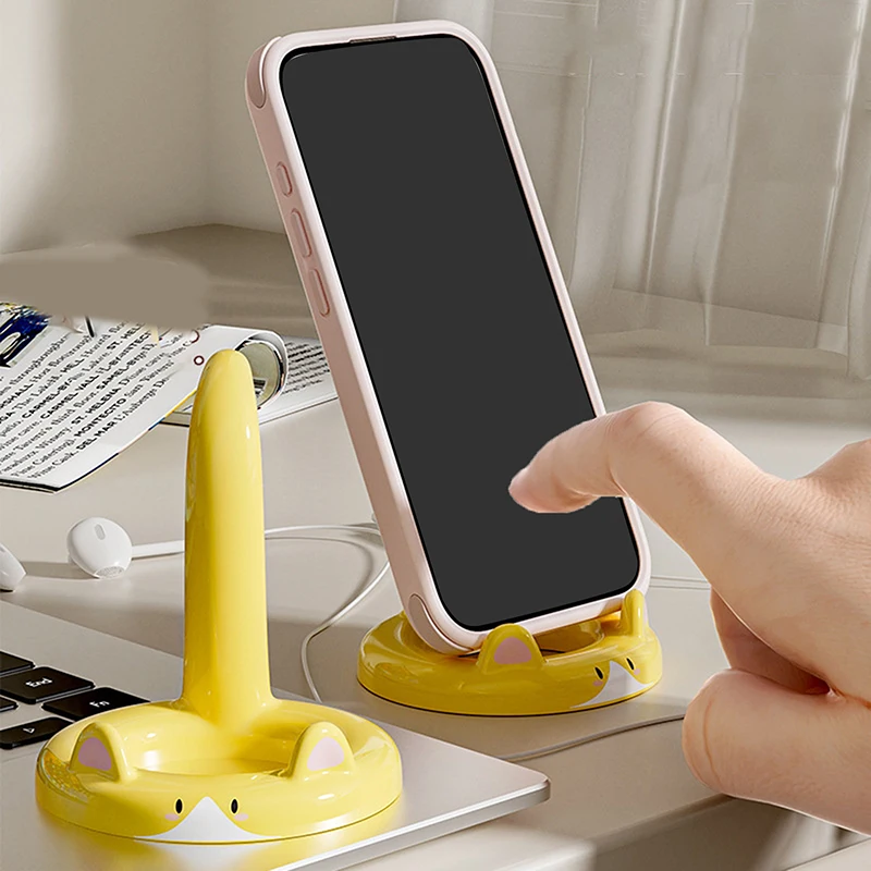 

Hot Sale Cartoon Cat Shape Mobile Phone Stand Phone Rack Portable Cute Colorful Lazy Phone Desktop Holder For Cell Phone