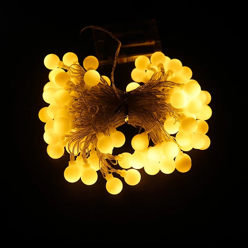 

EU Plug LED Christmas Tree Garland String Lights Led 10M 100LEDS Xmas Decoration Outdoor Ball Curtain Fairy Holiday Lights