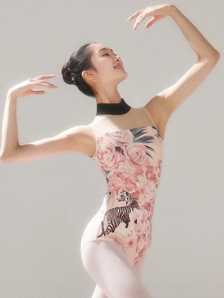 Volwassen Vrouwelijke Ballet Print Panty Gympak Danspraktijk Digitale Gepersonaliseerde Maatwerk Fitnesskleding