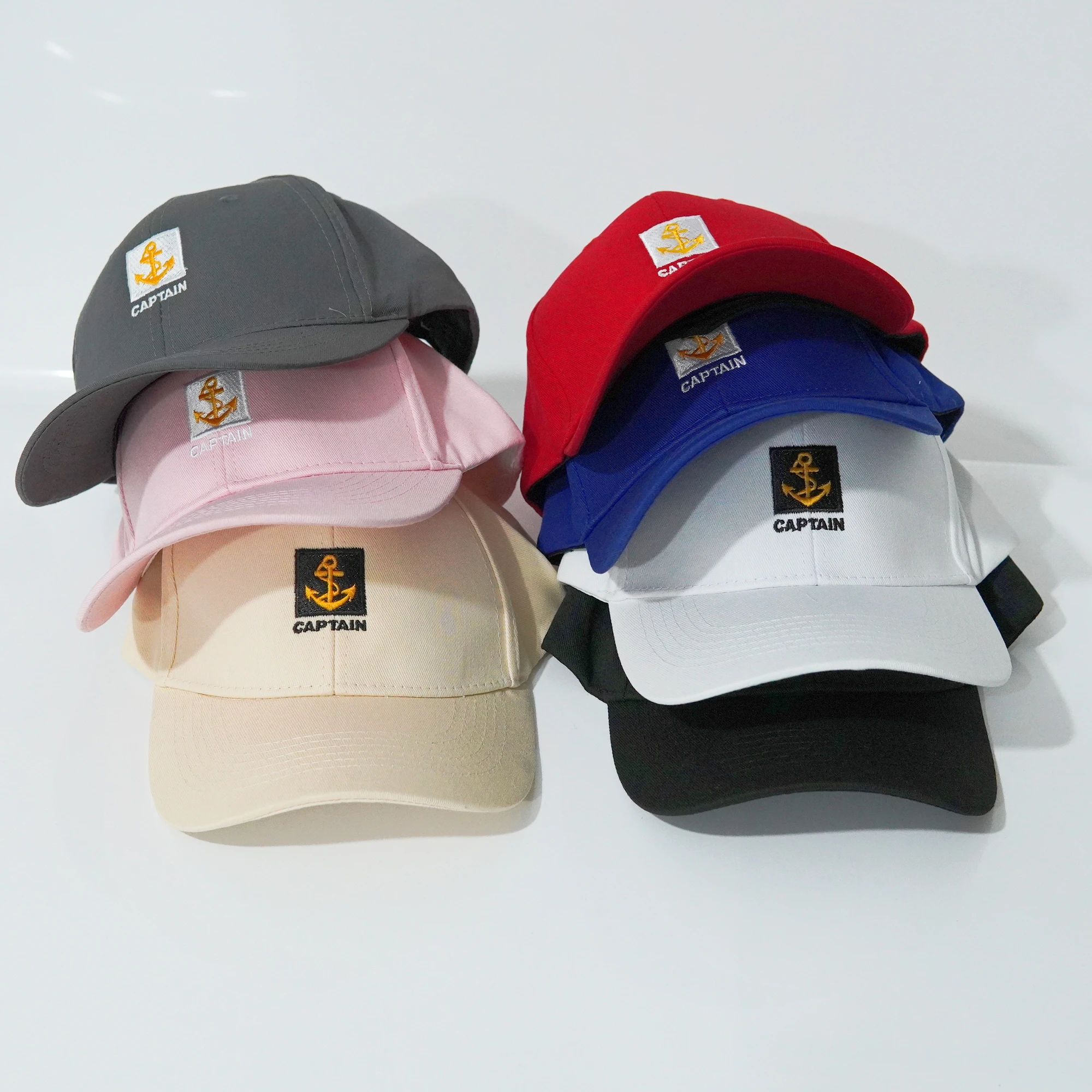 Gorra de Béisbol Bordada con Ancla Náutica - Gorra de Algodón Ajustable para Playa, Navegación y Uso Diario