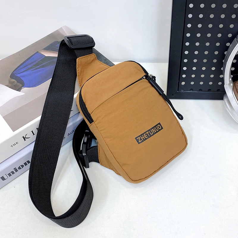 

Chest bag, simple and fashionable outdoor trendy travel bag, casual and versatile crossbody bag, mobile phone bag