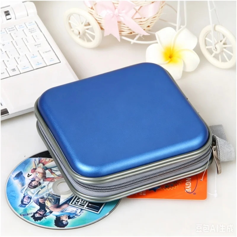 40 Capacity Compression CD Package Portable Zipper DVD CD Holder Organizer Case CD DVD Storage Sleeve Wallet Album Carrying Case