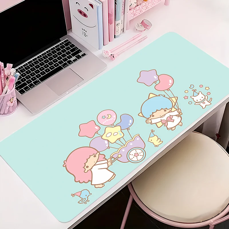 Mouse Pad 900x400 Gaming Accessories L-little Twin Star Gamer Keyboard Desk Mat Non-Slip Laptop Notebook Mousepad for CS GO LOL