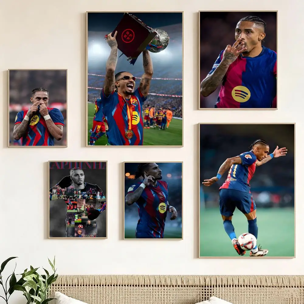 football star Raphinha Poster Pegatina artistica HD autoadhesiva impermeable para salon dormitorio