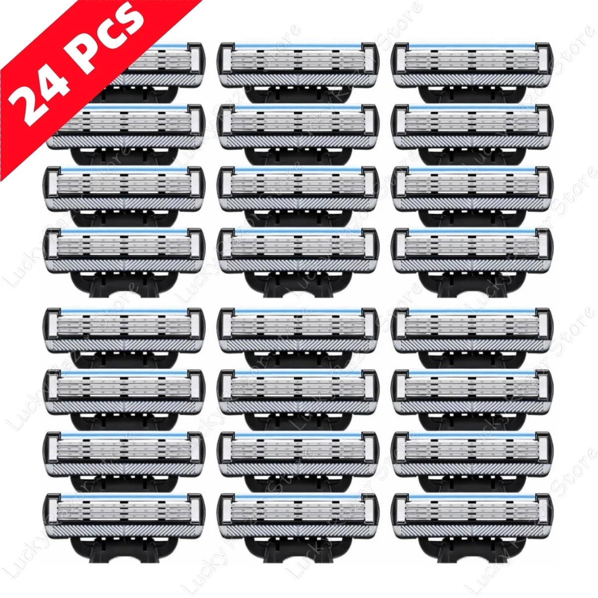 New Stainless Steel Blade Sharp 3 Layer Safety Razor for Mach 3 Manual Razor Blades Replacement Refills Blades