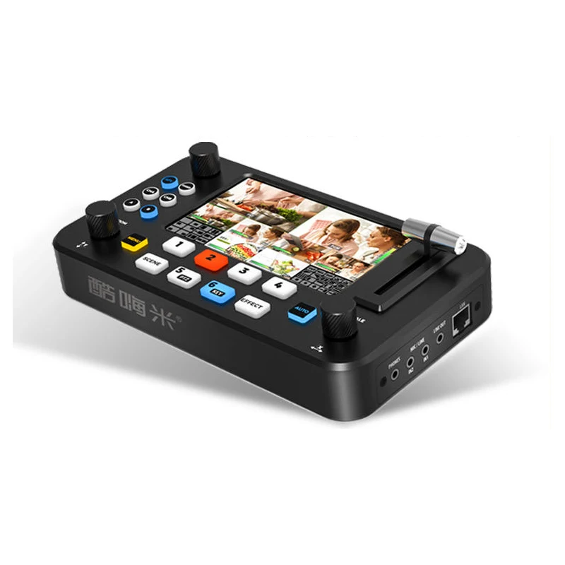 5.5 Inch Crhivi K400 HD Phát Trực Tiếp Video Switcher 4XHDMI Đầu Vào Hdmi USB3.0 Đa Định Dạng Phòng Thu Kỷ Lục