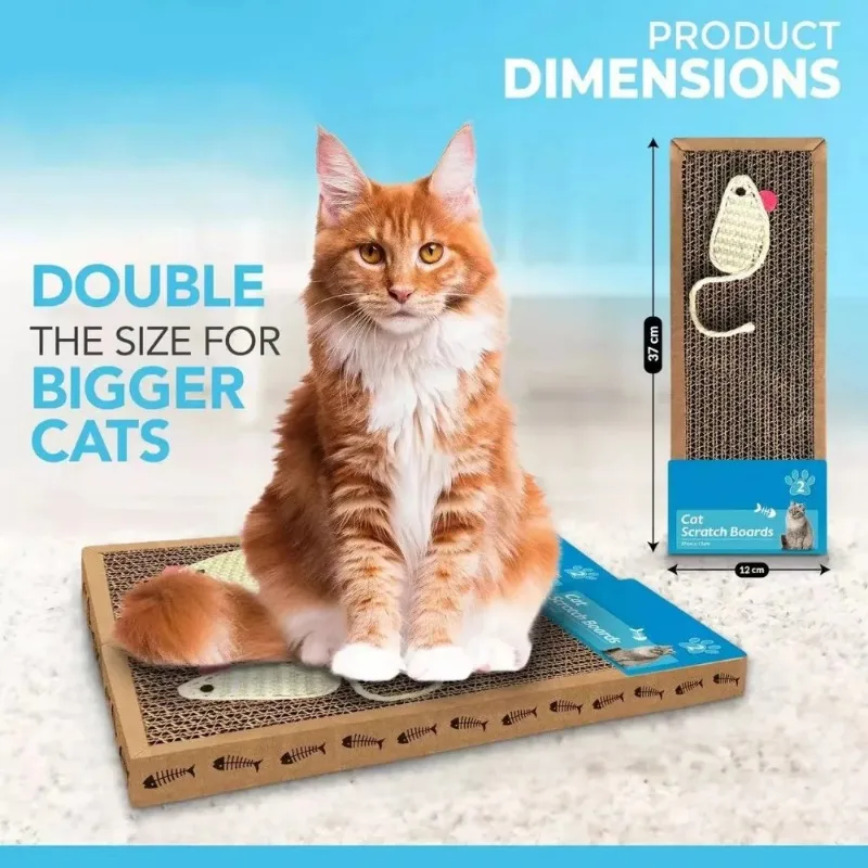 Cat Toys Pet Cat Scratching Board Corrugated Cardboard Pad Grinding Nails Interactive Protecting Furniture Cats Scratcher Toy