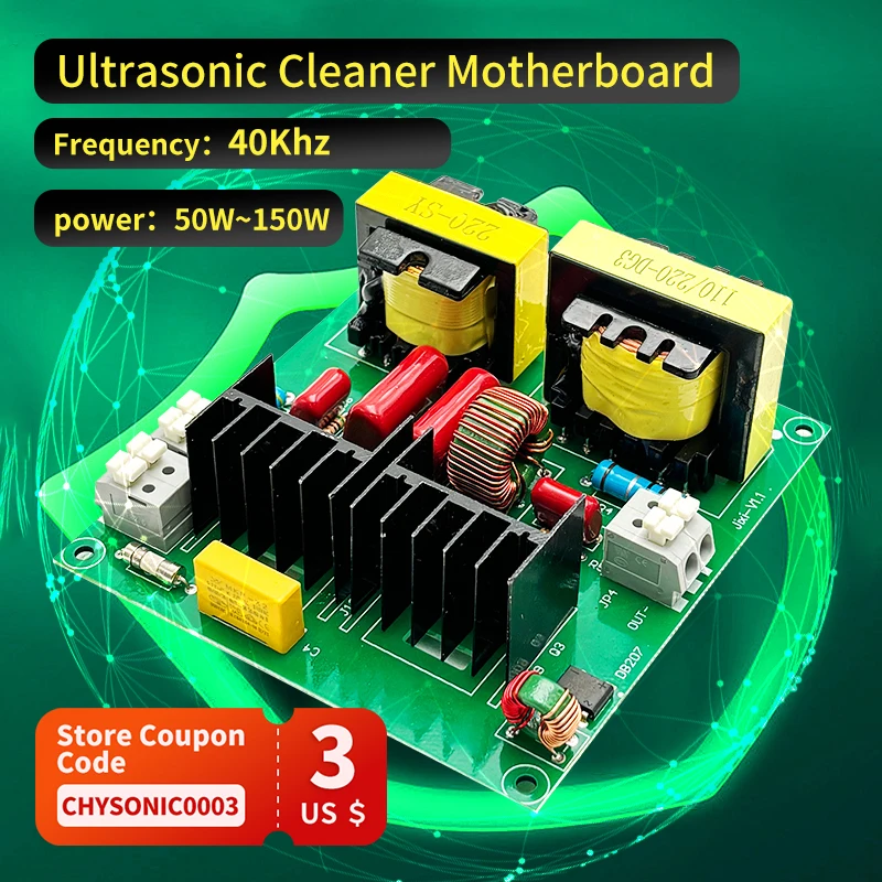 FanYing Ultrasonic Cleaner Circuit Board Driver Transducer 40KHz 150W 100W 50W Cleaning machine PCB New Upgrade 220V or110V