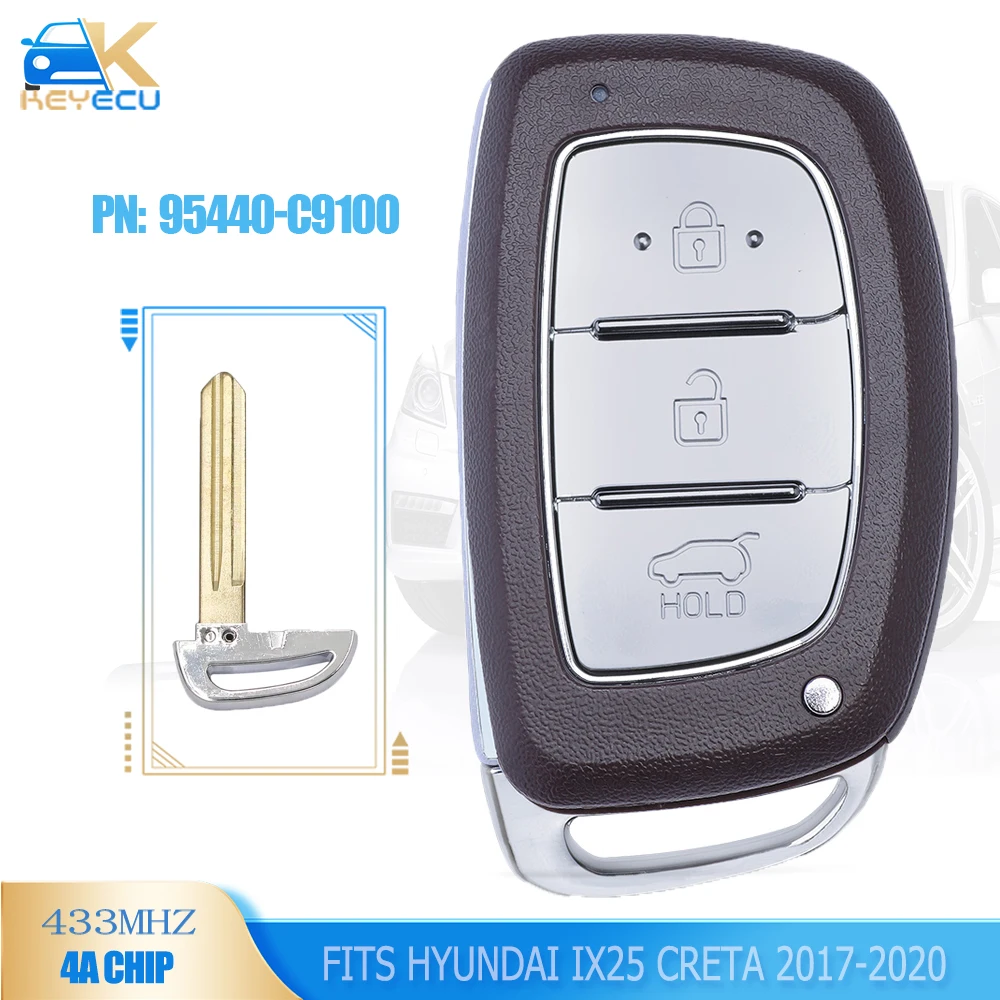 

KEYECU 95440-C9100 Smart Remote Key 433MHZ 8A Chip Fob for Hyundai IX25 Creta 2017 2018 2019 2020