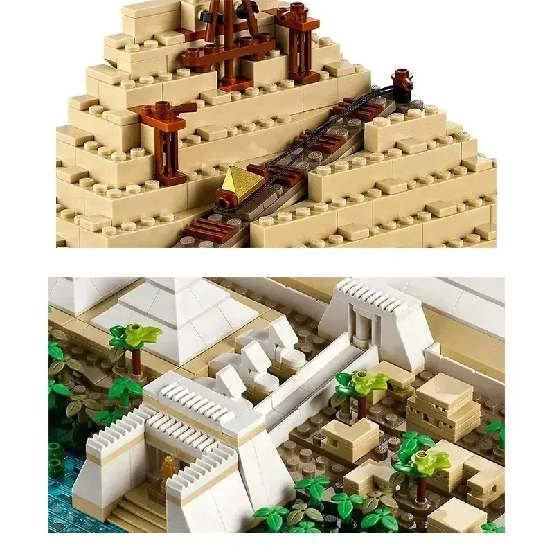 1476 قطعة من الهرم الرائع لمجموعة بناء جيزا، هدية عيد الميلاد للأطفال والكبار، نموذج هرم مصر DIY، متوافق مع 21058، Hol #6