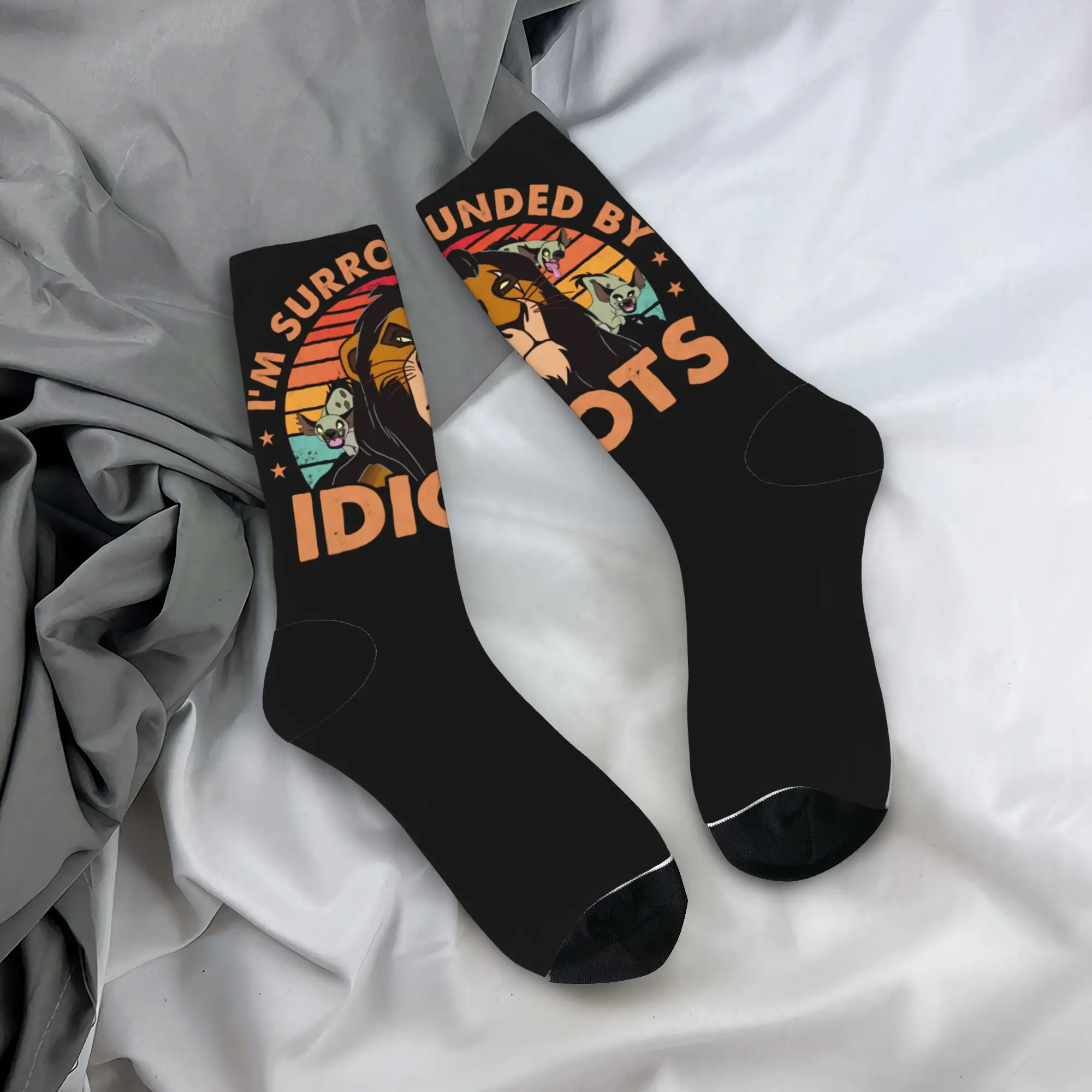 The Lion King Stockings  Custom Casual Socks Autumn Anti Skid Socks Men Running Comfortable Socks
