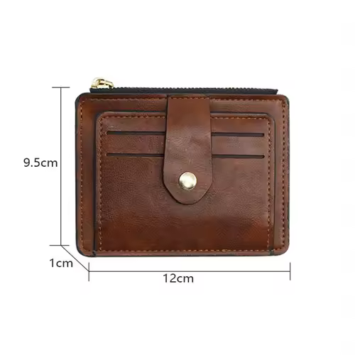 Luxury Small Men's Credit ID Card Holder Wallet Male Slim Leather Wallet with Coin Pocket Brand Designer Purse for Men Women - Image 4