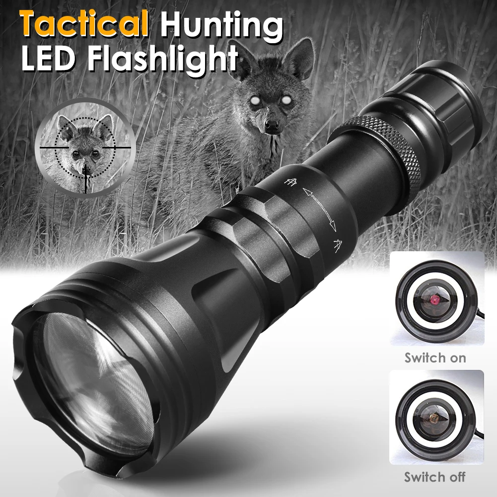 UniqueFire 2001 IR 940nm 850nm LED Infrared Flashlight 3 Mode Night Vision Zoom Fresnel lens Focus Hunt Light  Torch Indicator