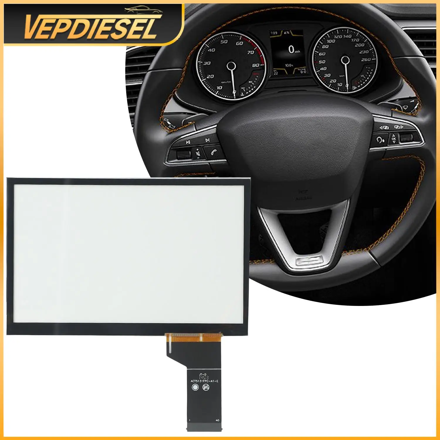 

1PC 6.3 Inch 40 Pins Glass Touch Screen For For VW MIB 200 Car Multimedia Player Navigation Radio TDO-WVGA0633F00039 LCD