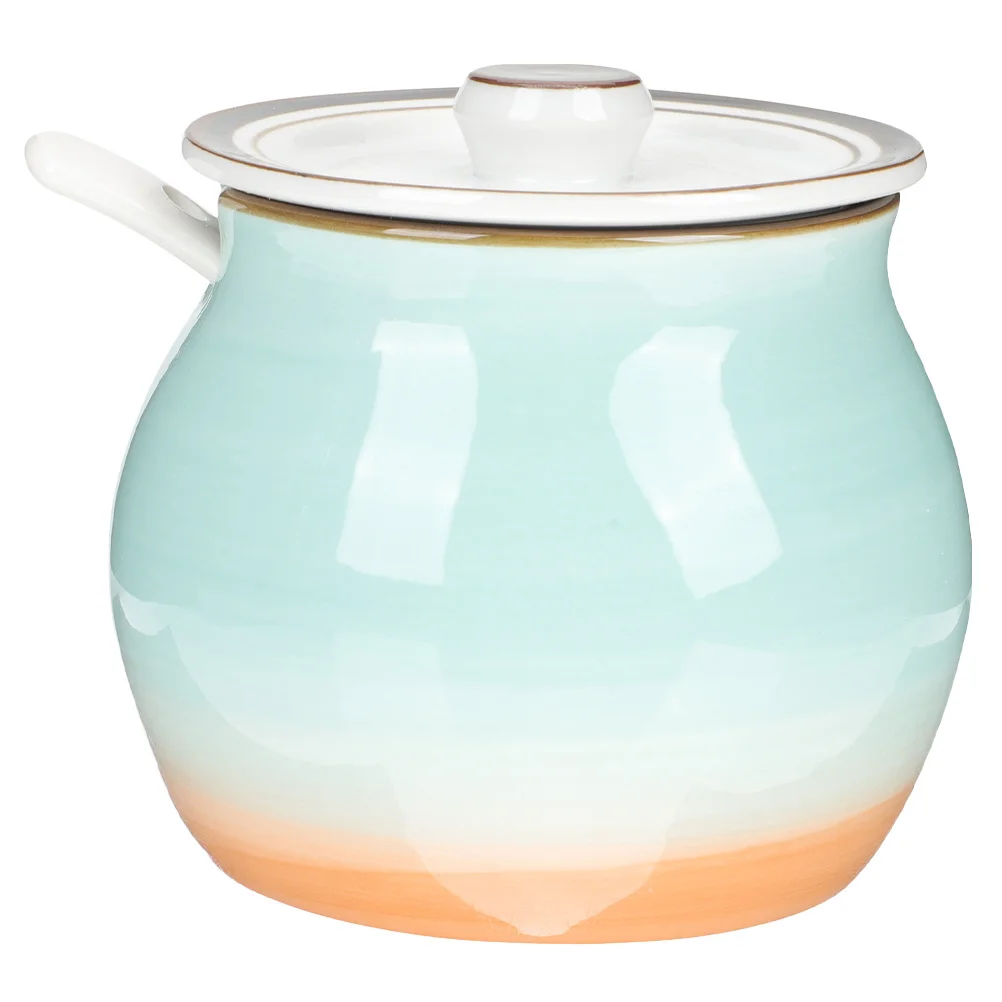 

Ceramic Jar for Salt Seasoning Storage Container Sugar with Lid Candy Canister Spices Jars