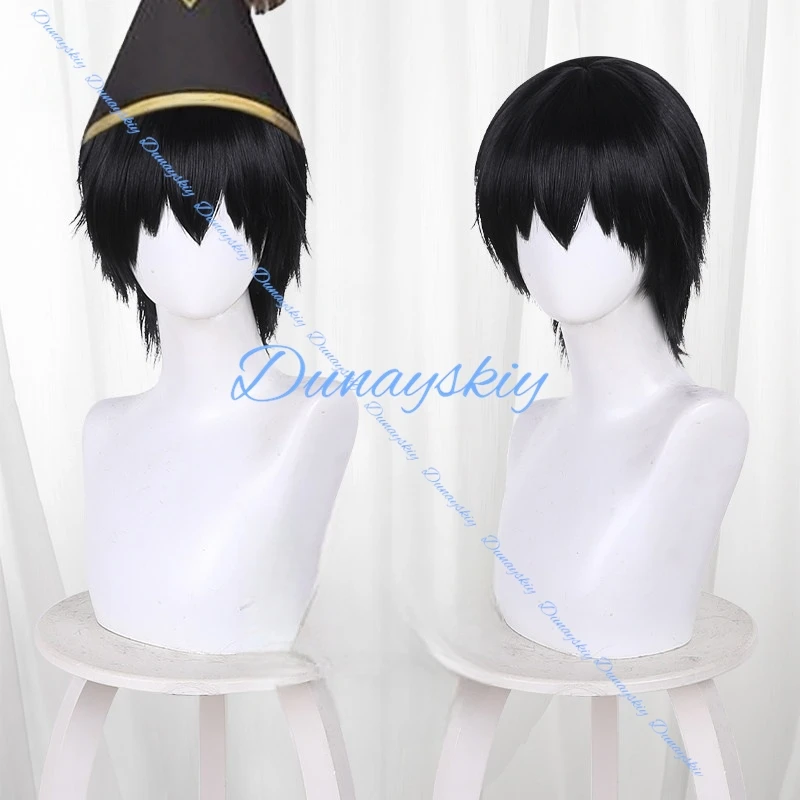 Anime Witch Hat Atelier Olruggio Cosplay Costume Adult Men Hat Cloak Dress Wig Roleplay Witch Hat Disguise Halloween Party view 6