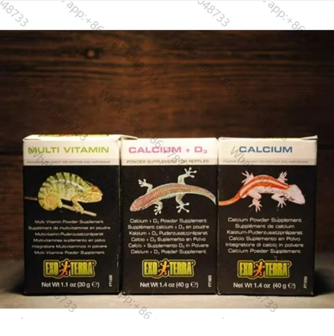 Reptile Calcium Powder With & Without D3 Vitamin Supplement for Tortoise Lizard Leopard Gecko Bearded Dragon