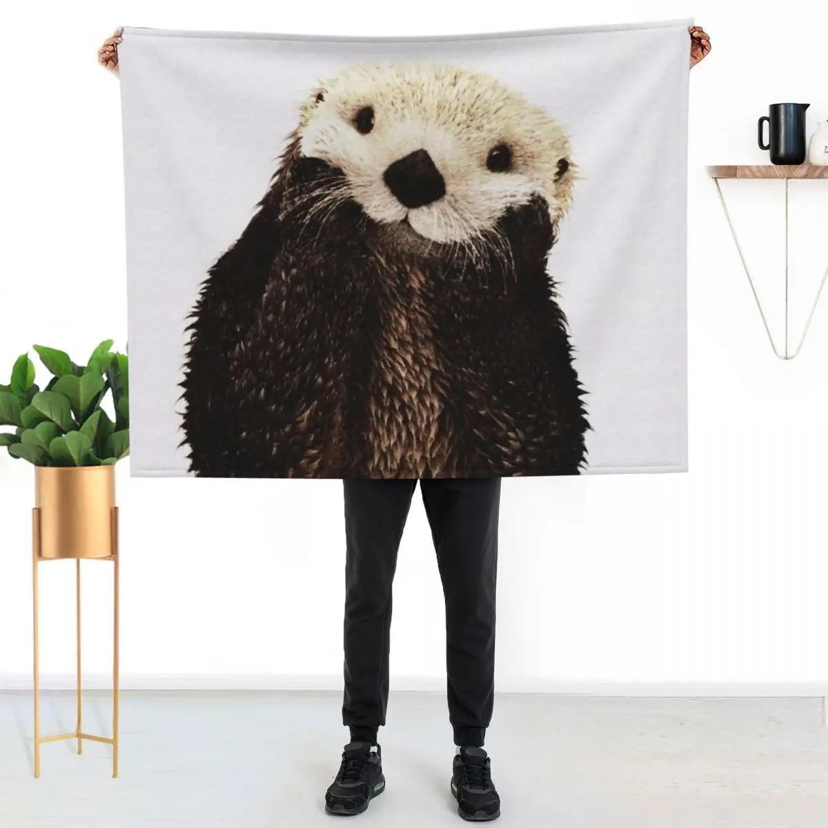 Otters Gonna Ott Throw Blanket For Decorative Sofa Custom Tourist Flannel Fabric cosplay anime Heavy Blankets