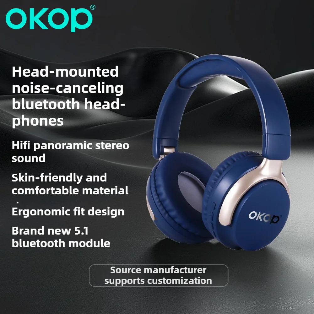 OKOPActive الحد من الضوضاء سماعة أذن لاسلكية تعمل بالبلوتوث سماعات عالية الدقة ستيريو عميق باس طويلة المدى سماعات سماعة الألعاب #2