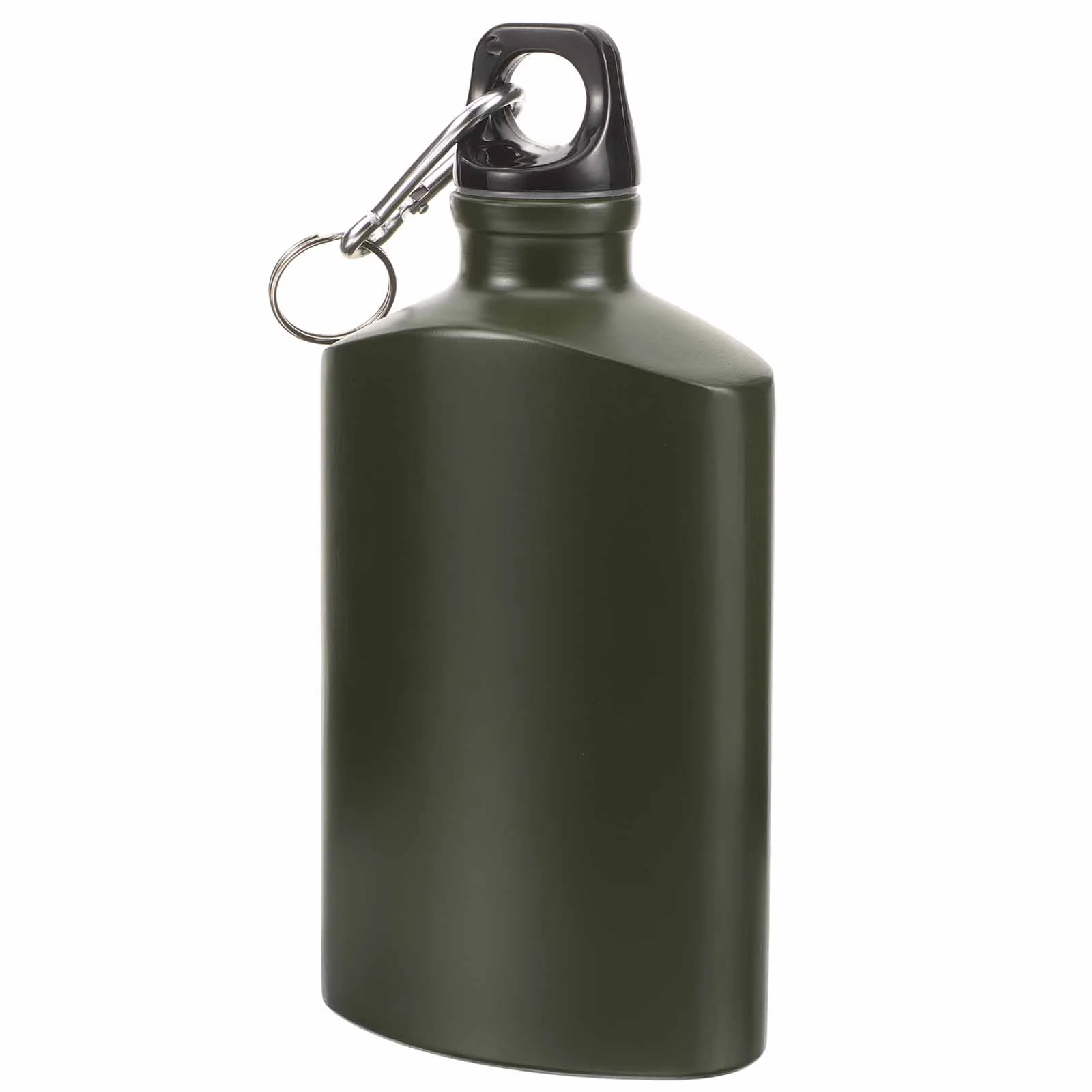 

Aluminum Flat Kettle Hiking Camping Travel Outdoor Supplies Portable 1 Piece (black 500ml) Water Bottle Canteen Alloy