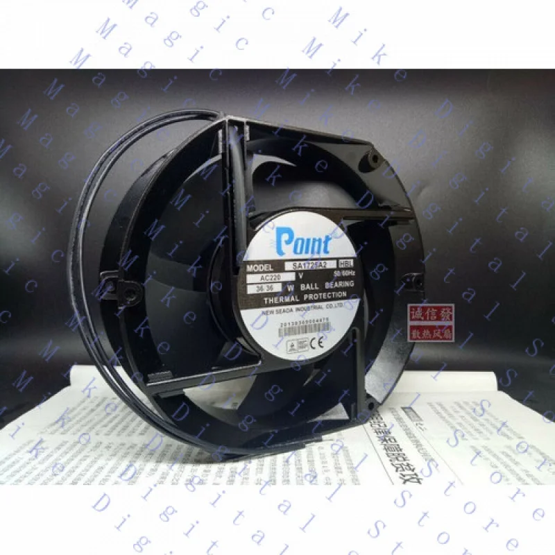 H  1 PCS FOR POINT Fan SA1725A2 HBL AC 220V 17251 17CM 2 Wire Aluminum frame Fan