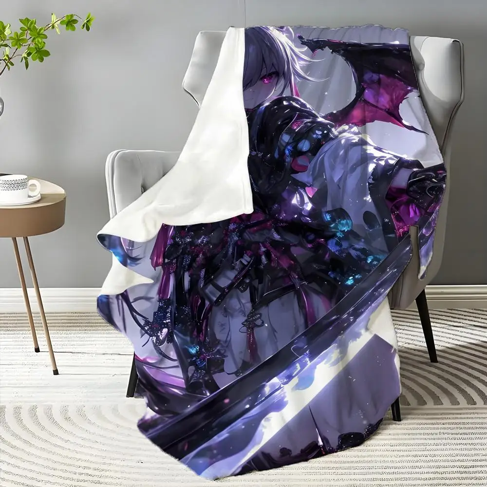 

Demon Slayer: Kimetsu no Yaiba Throw Blanket Aesthetic Art Flannel Blanket Portable Home Travel Camping Sofa Picnic Thickening