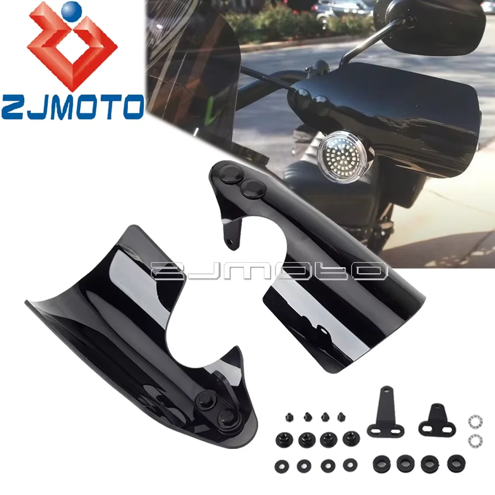 Motorcycle Handguard Signal Lights Handle Guards Cover W/ Mount Hardware Kit For Harley Road King Special FLHRXS 2021 2022 2023