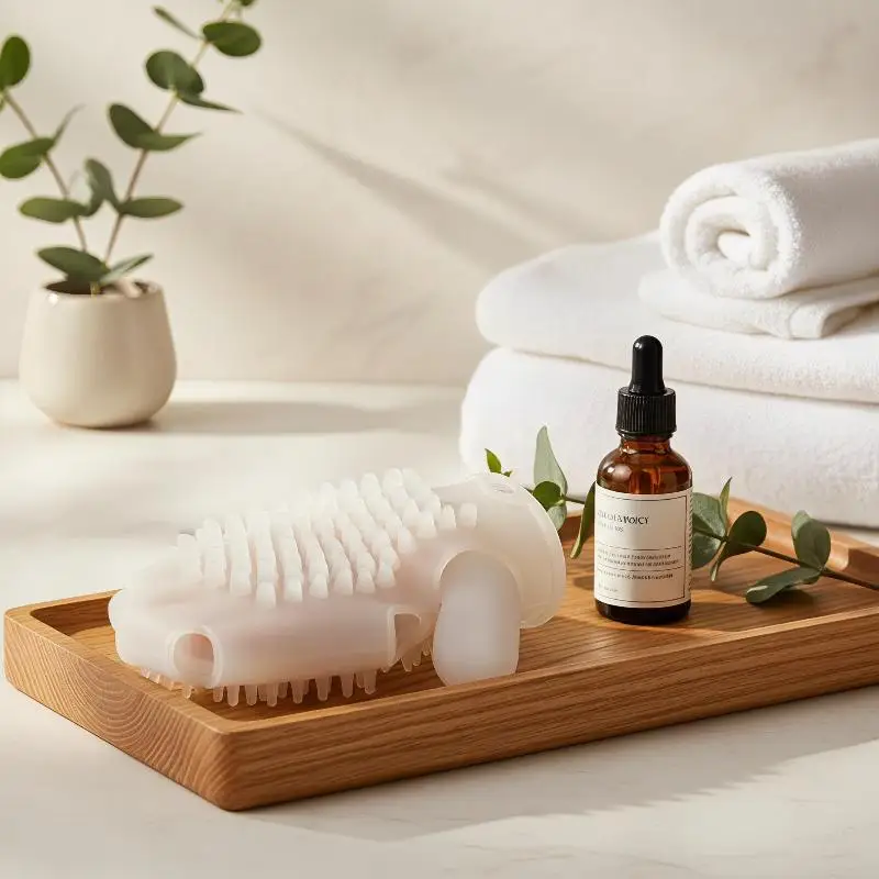 Shower Gloves Bath Scrub Remover Body Exfoliating Massage Shower Brush Silicone Bath Brush Skin Clean Silicone Bath Brushes