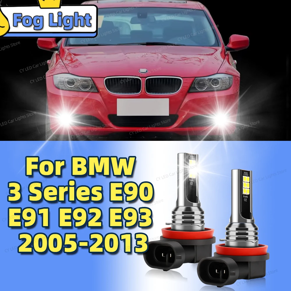 2 stücke LED Nebelscheinwerfer Auto Licht Blub Canbus 6000K Für BMW 3er E90 E91 E92 E93 2005 2006 2007 2008 2009 2010 2011 12 2013