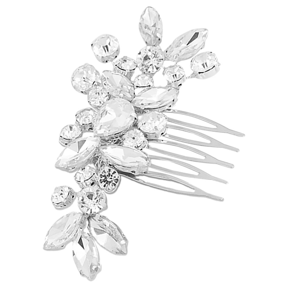 

Bridal Hair Comb Elegant Simple Romantic Wedding Hairstyles Crystal Accessories Floral Updo Headpieces for Bride Women