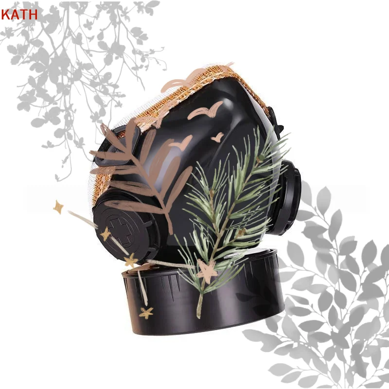 Half Face Dust Gas Mask, Soft Rubber Chemical Respirator Filter for Industrial Spraying Painting