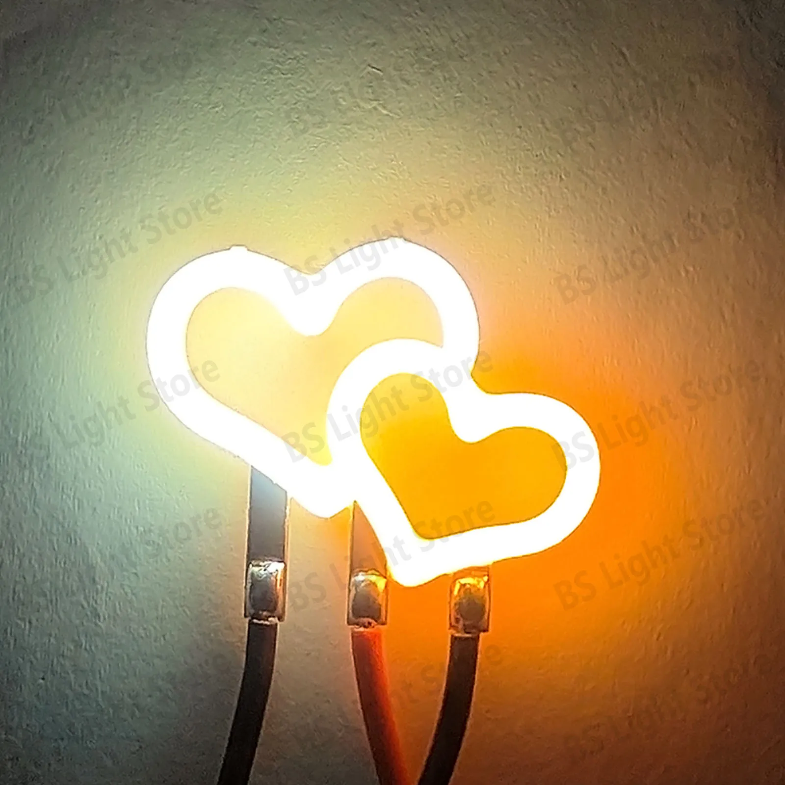 NEW LED COB Edison Mini LED Filament 3V Double Love DIY Bulb Accessories Candle Diode Holiday Party Birthday Decorative creative
