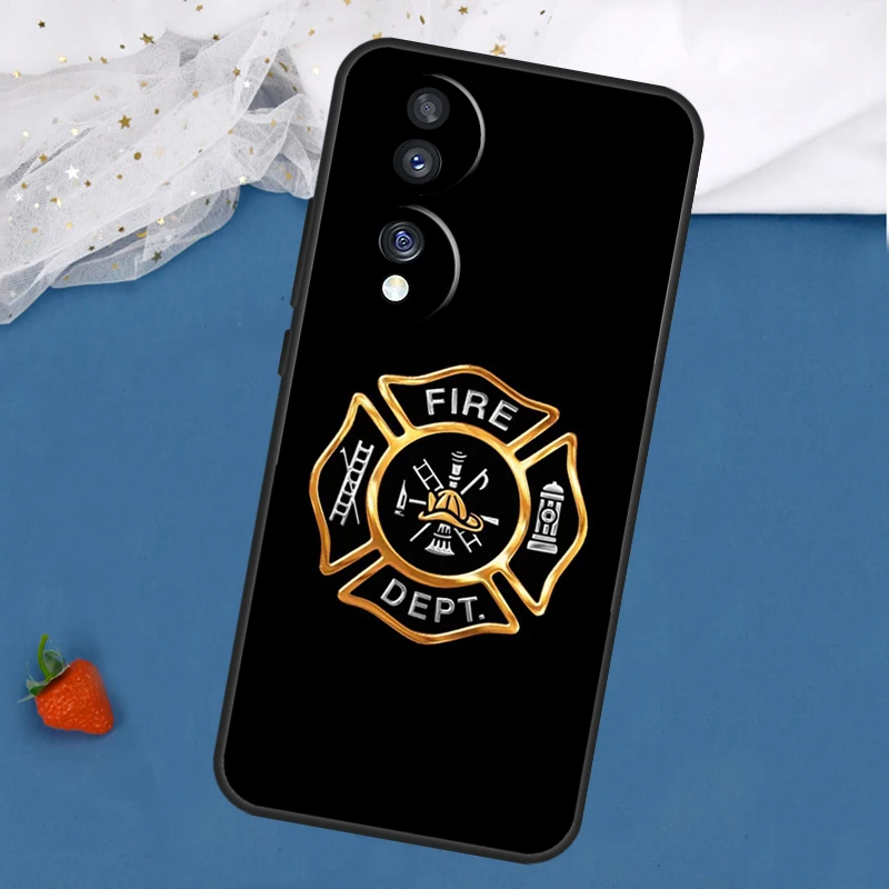 Firefighter Fire Department Fireman Case For Huawei P20 Pro P50 P40 P30 Lite P Smart Z Nova 5T Honor 50 70 X7 X8 X9 Back Cover