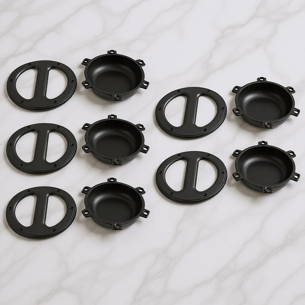 

5pcs Speaker Cabinet Handle Round Recessed Audio Handle For Stage Speaker Box Transport Abs Loudspeaker Accessories