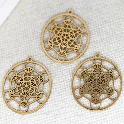 3pcs/Lot Stainless Steel Archangel Metatron Geometric Pendant Necklace For Man Woman Solomon Jewelry Accessories