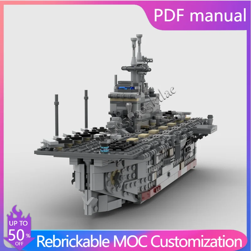 

677 PCS MOC Pacific Battleship Custom Technical Building Block Model Set For Children Adult Creative DIY Assembly Birthday Gifts