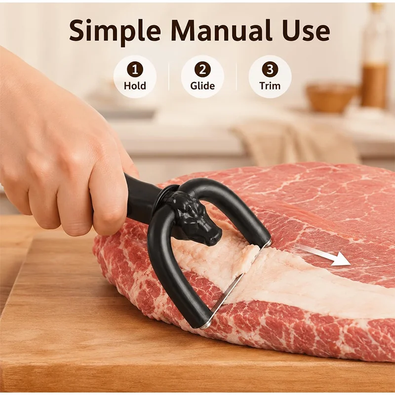 Handheld Meat Scraper For Removing Fat From Beef And Pork Household Fat Trimmer For Meat Effort-saving Beef And Pork Slicer