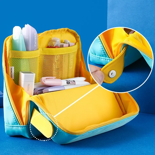 Imagen 2 del producto Estuche de lápices japonés Kokuyo Campus, soporte de escritorio de gran capacidad limitado, bolsa de almacenamiento multifuncional, lindo, Simple, papelería para estudiantes