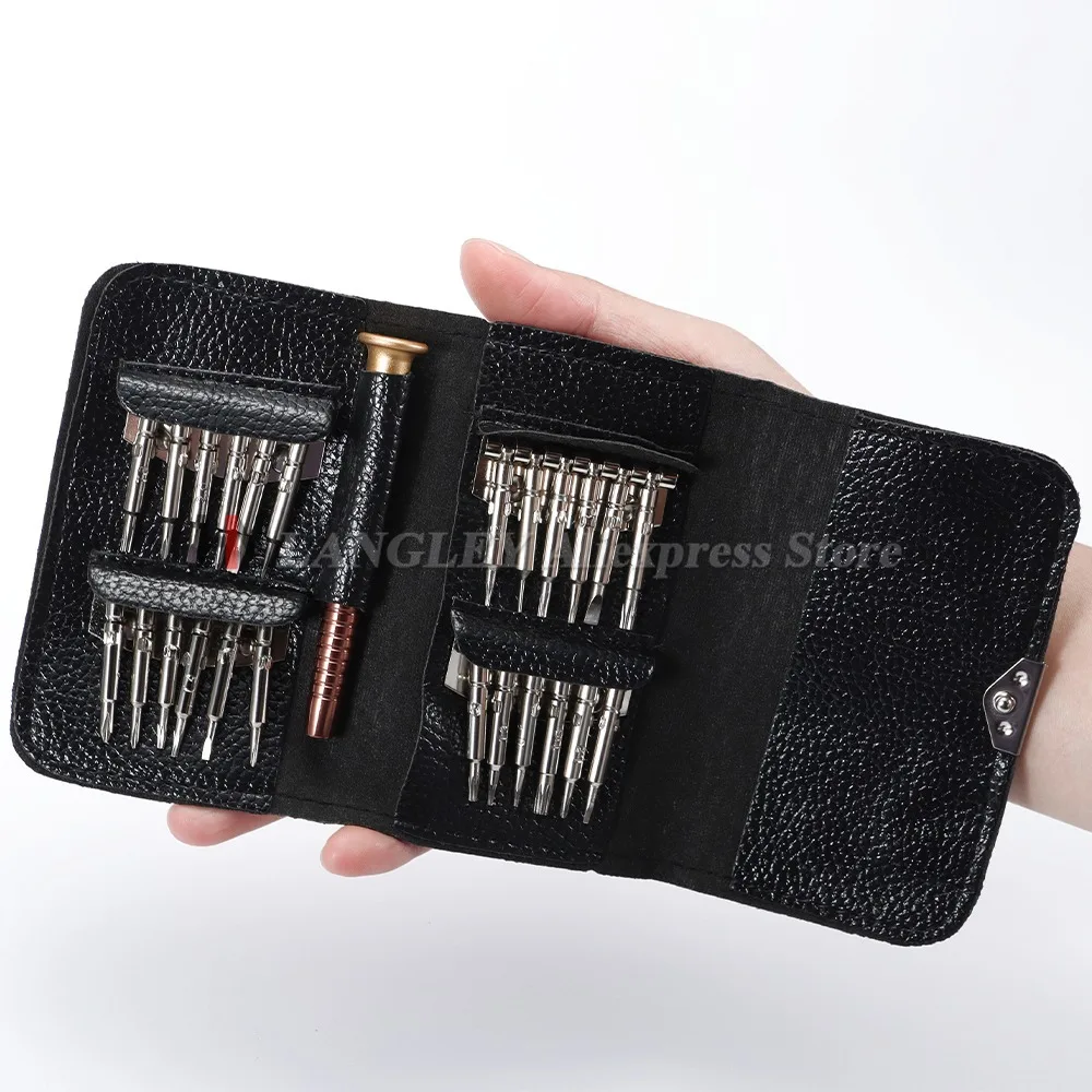 Mini-Präzisions-Schraubendreher-Set, 25-in-1, elektronischer Torx-Schraubendreher, Öffnungs-Reparatur-Werkzeug-Set für iPhone, Kamera, Uhr, Tablet, PC