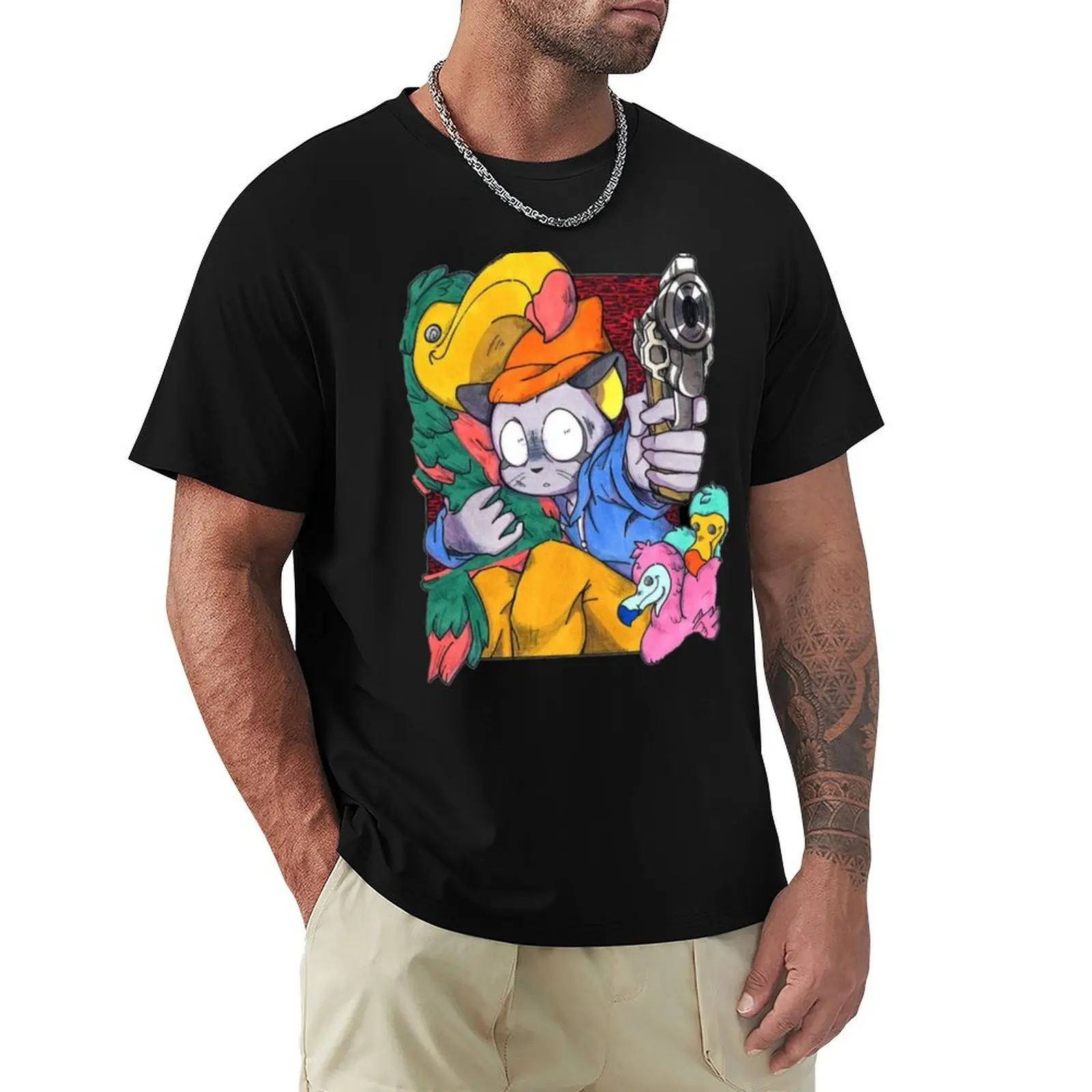 

Odd Taxi Tanaka Holding on Dodos T-Shirt sublime summer tops Men's clothing